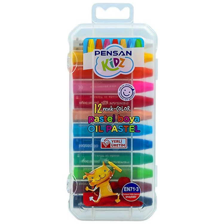 PENSAN KİDZ PRATİK KUTULU PASTEL BOYA 12 RENK