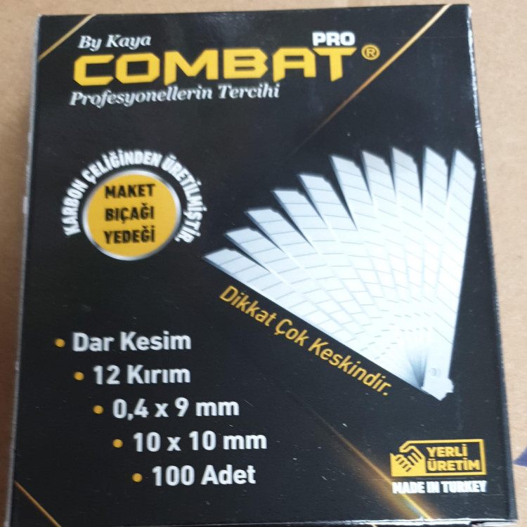 COMBAT PRO KOD-002 ( KÜÇÜK ) ( 10PCS ) FALÇATA AĞZI YEDEK ( 9X0.4MM )*10X100 DAR