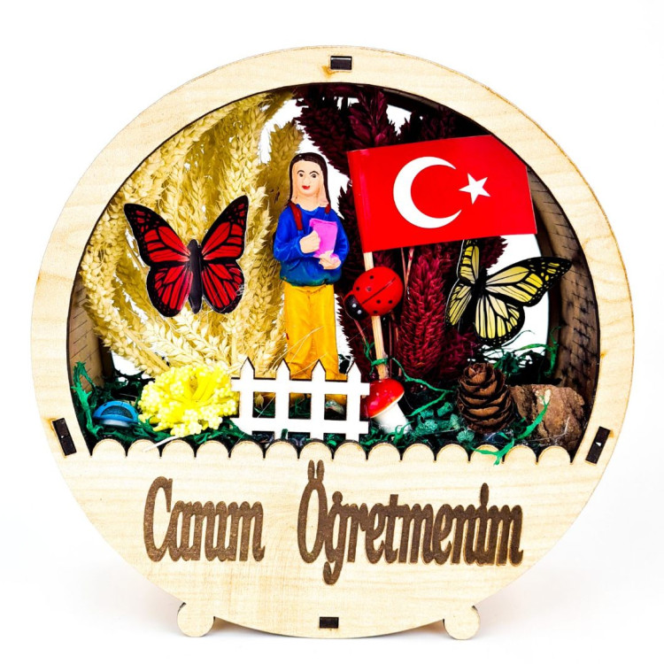 MDF YUVARLAK ÖĞRETMENLER GÜNÜ 7X18X16