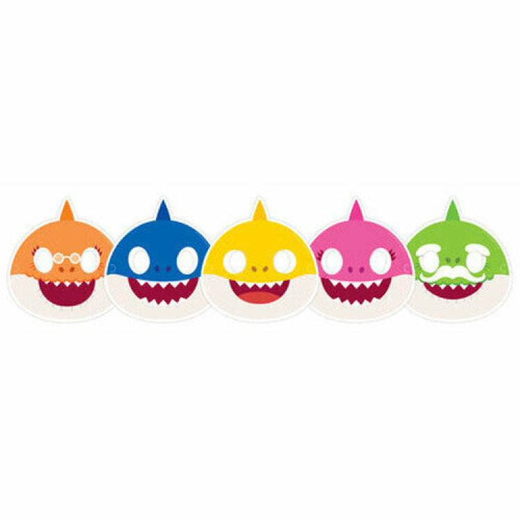 B.E. LİSANSLI BABY SHARK MASKE 6LI KL:144