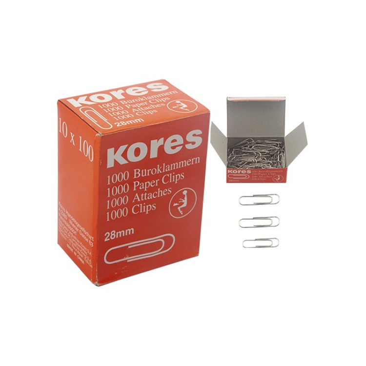 DEMİR KLİPS (ATAÇ) 10LU 28MM KORES KZ-4 + 0293#