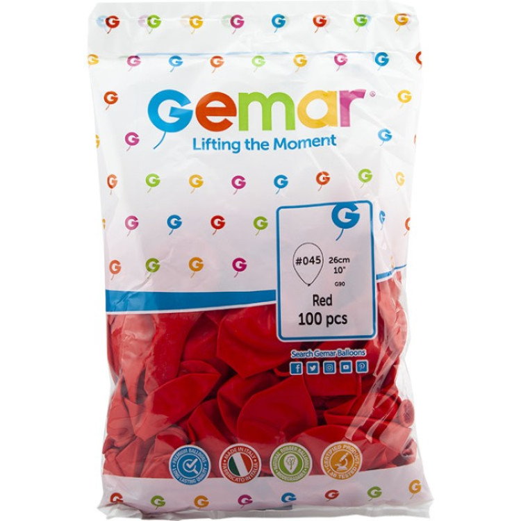 GEMAR KIRMIZI 10 İÇ MEKAN BALON G90-RED