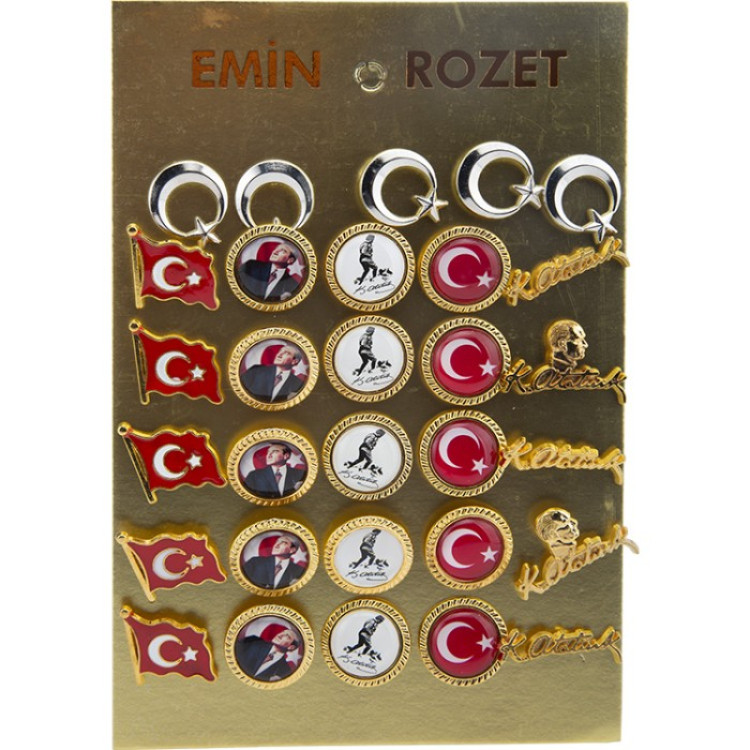 EMİN ZAMAK KARMA YAKA ROZET 30LU