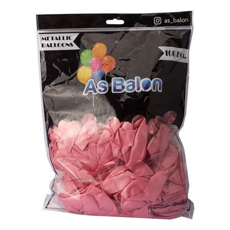 AS METALİK PEMBE BALON#