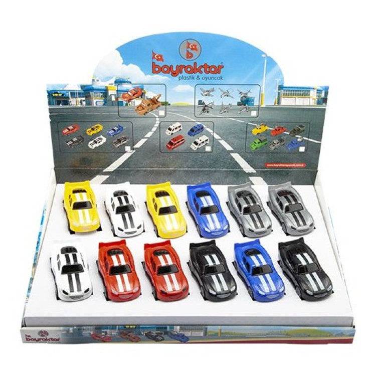 BAYRAKTAR NASCAR MİNİ SÜRTMELİ ARABALAR BP-035