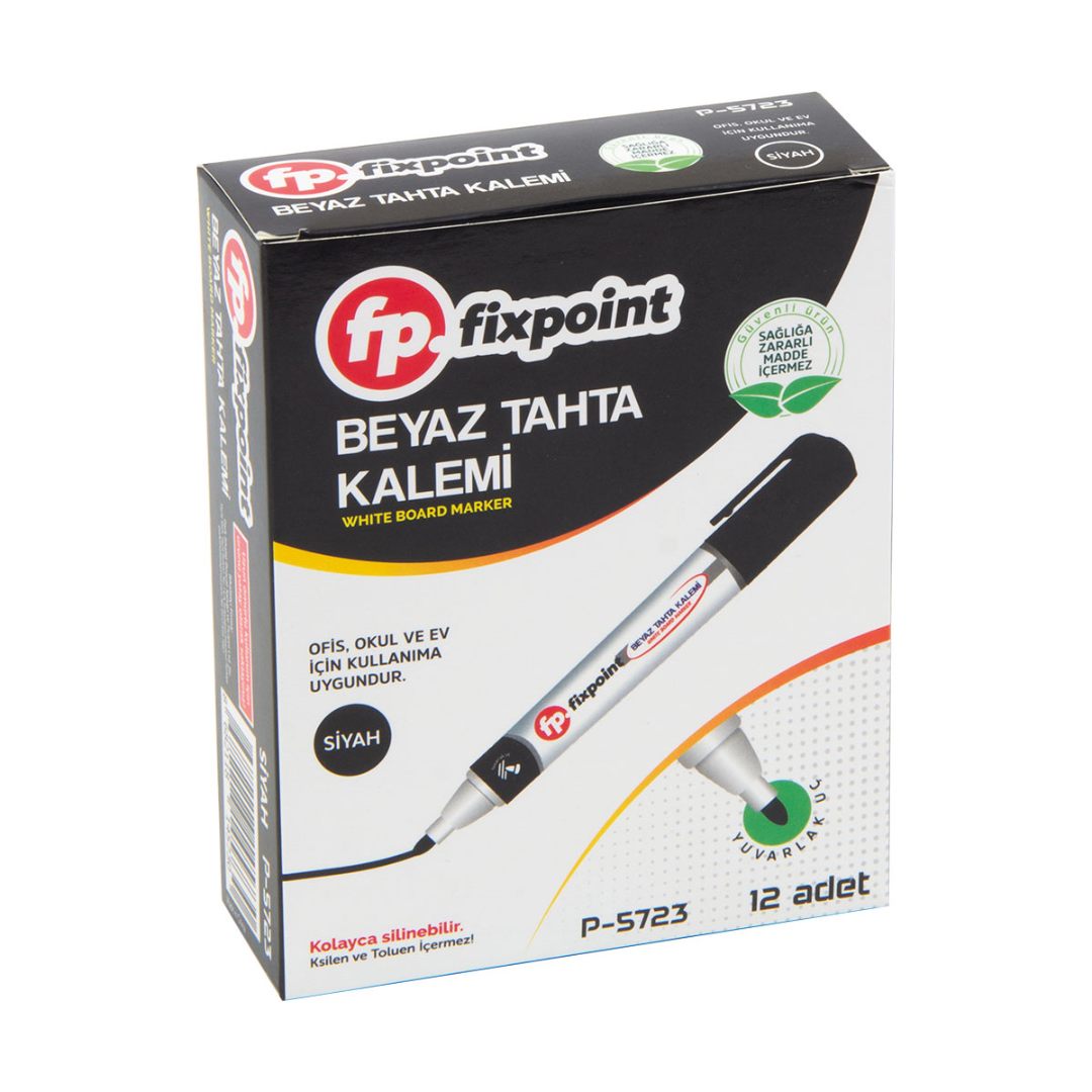 FİXPOİNT P-5723 TAHTAKALEMİ SİYAH 12Lİ