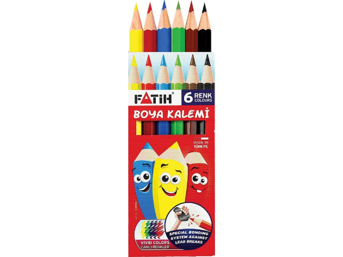 Fatih 33006 Kuruboya 6 Renk Yarım Boy (BOX48)