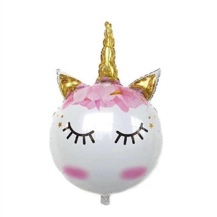 Eyelash Gold Unicorn Folyo Balonu 90cm