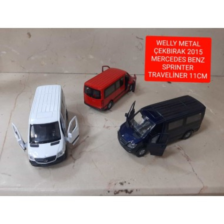 WELLY METAL ÇEKBIRAK 2015 MERCEDES SPRINTER TRAVELİNER11CM KAPILARI AÇILIR