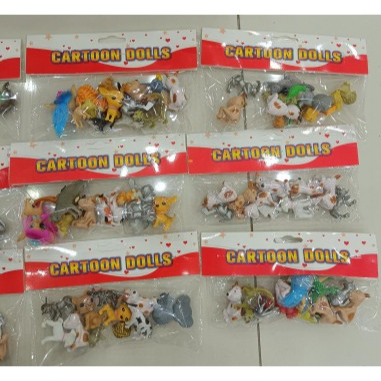 PVCDE 12 PCS  MİNİ SEVİMLİ HAYVAN FİGÜRLERİ