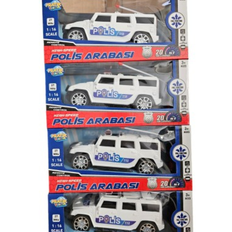 KUT.U/K ŞARJLI HUMMER POLİS JEEP 23CM 1:16