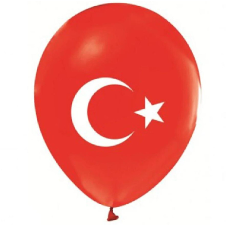 PVCDE 100LÜ TÜRK BAYRAKLI BALON