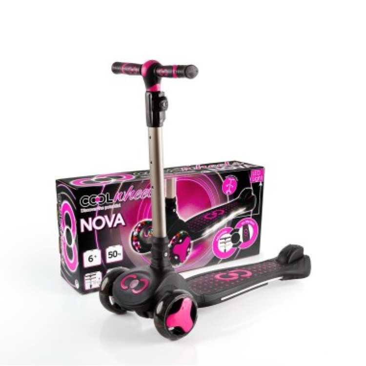 6+ PEMBE LED IŞIKLI NOVA SCOOTER 3 TEKER