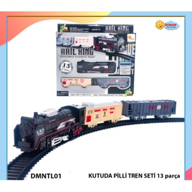 KUT. 13 PCS PİLLİ RAYLI TREN SETİ