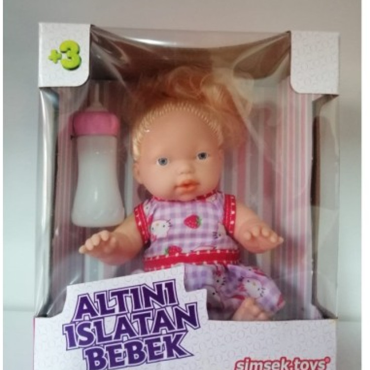 KUT.TR KONUŞAN ALTINI ISLATAN SAÇLI ET BEBEK 25CM