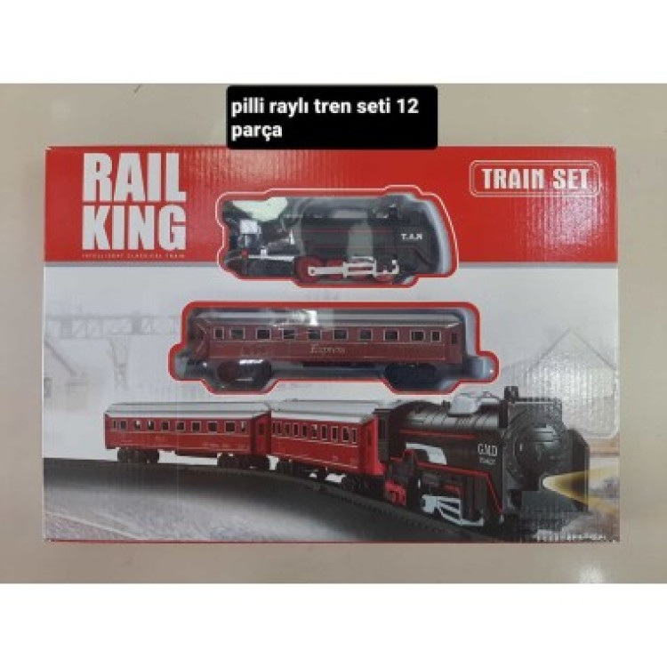 KUT.PİLLİ 12 PCS RAYLI TREN SETİ