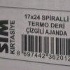 AJANDA 2025 TERMO DERİ 17X24 ÇİZGİLİ SPİRALLİ