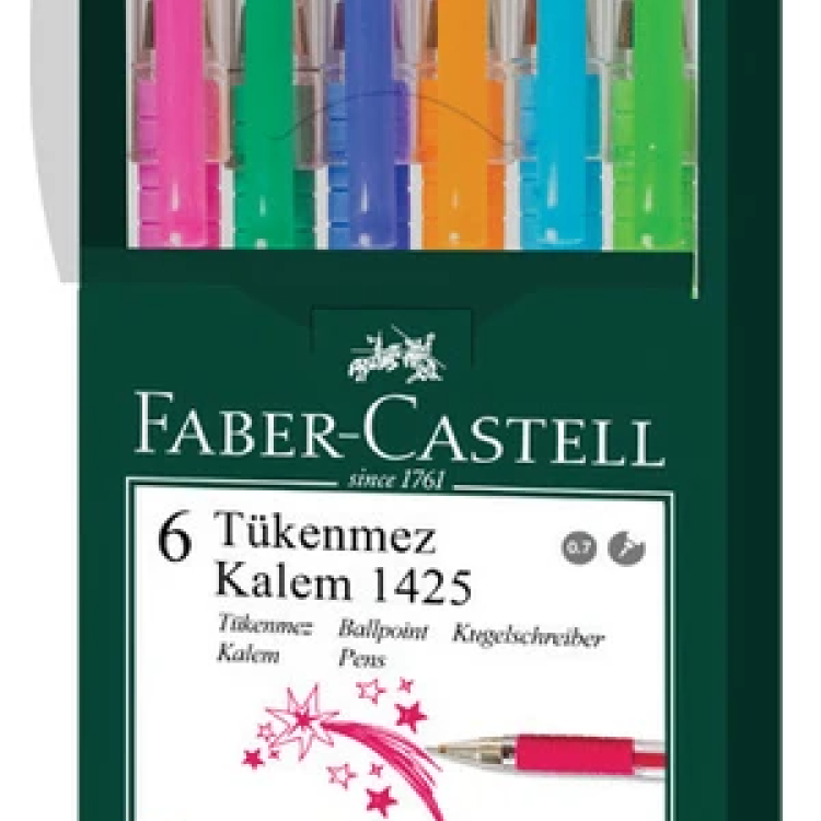 FABER 1425 TÜKENMEZ KALEM 5+1 12 Lİ