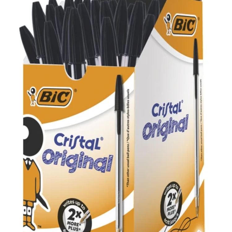 BİC CRİSTAL TÜKENMEZ KALEM SİYAH 50 Lİ