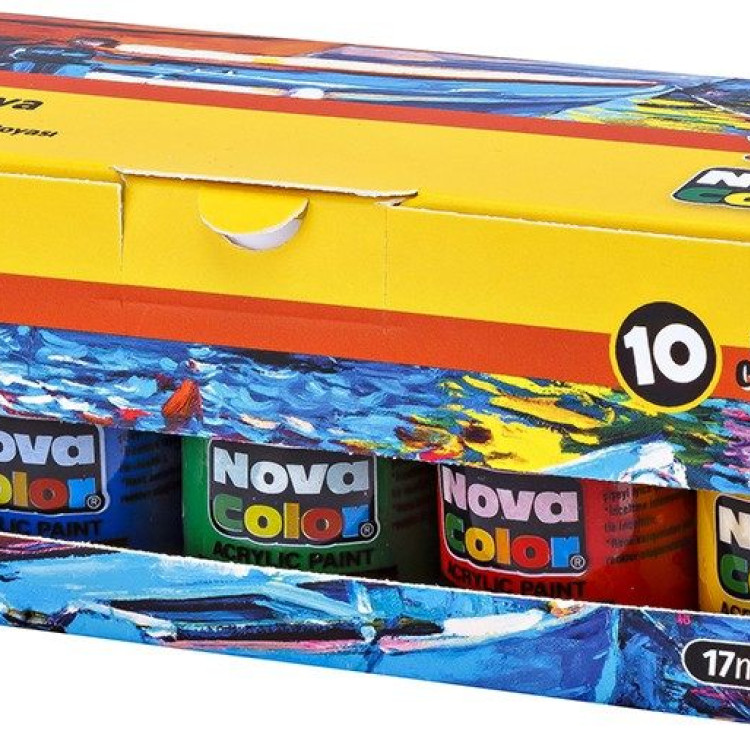 NOVA COLOR NC-2007 AKRİLİK BOYA ŞİŞE 10'LU