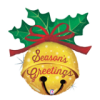 Folyo Balon Grabo 36" P. Seasons Greetings Bell 91cm