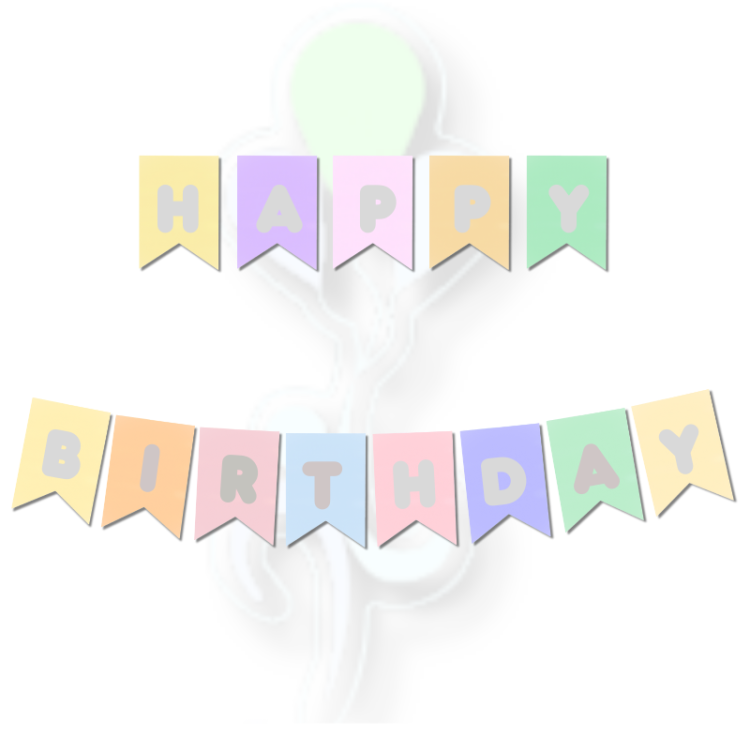 Banner Happy Bırthday Makaron-Gümüş