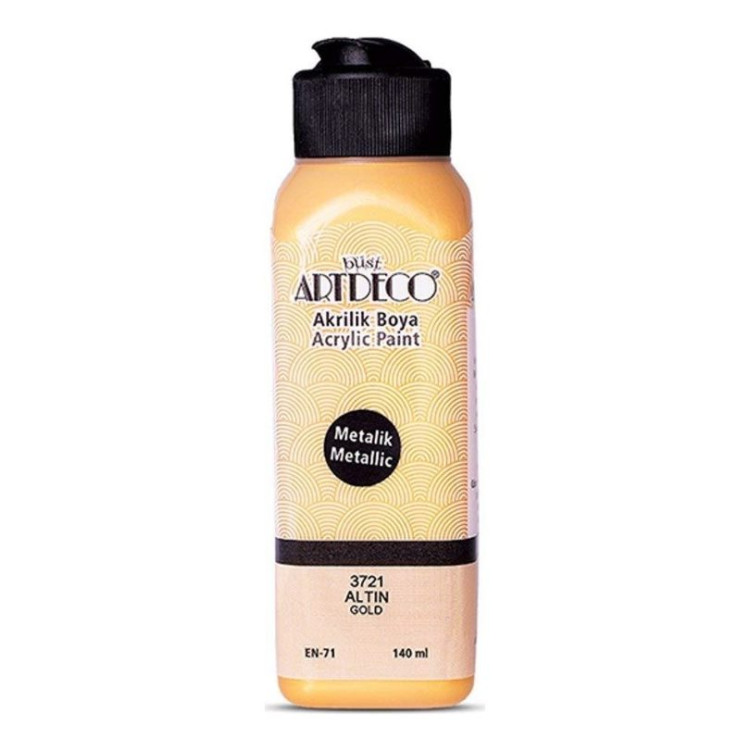 ARTDECO METALİK AKRİLİK BOYA 140 ML ALTIN