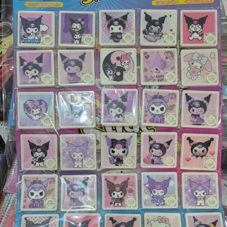 KUROMİ PLASTİK MİNİ PUZZLE KARTELADA (BOX30)