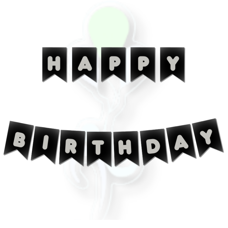 Banner Siyah-Gümüş Happy Bırthday