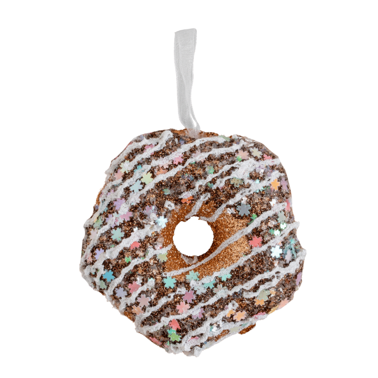 Yılbaşı Süsü Donut Kahverengi 8 Cm