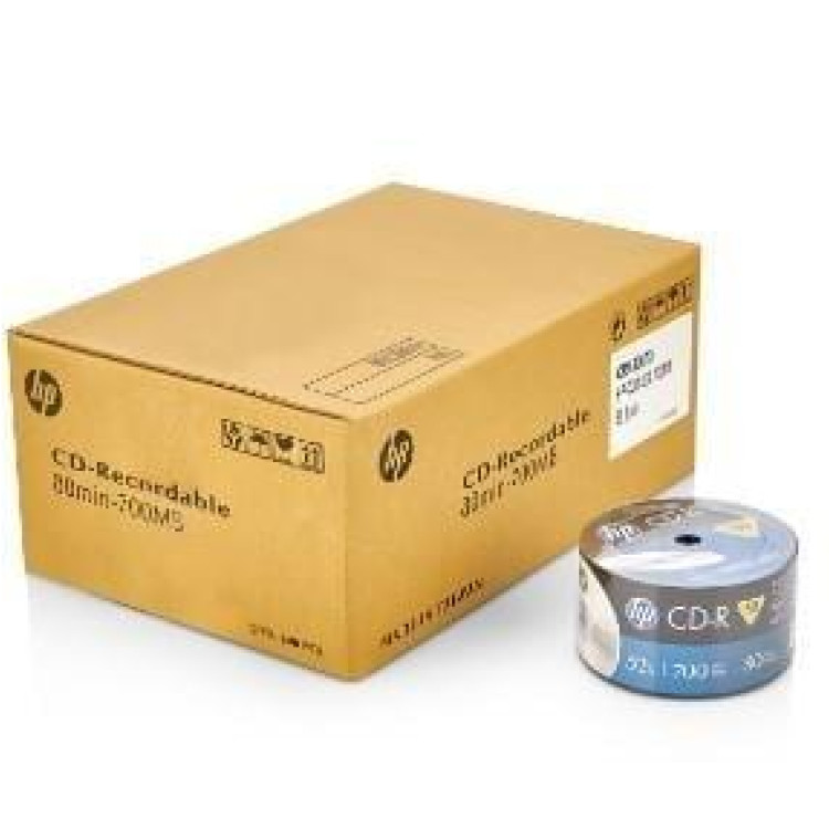 HP CD-R 52X 700MB, - 600 Adet/Koli(12paket)