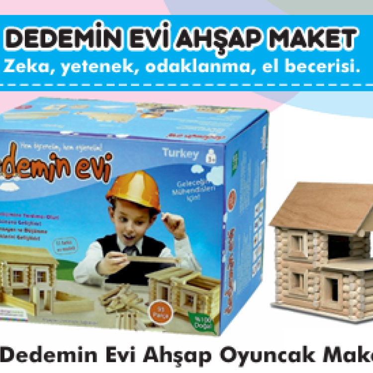 Hobi Dedemin Evi Ahşap Oyuncak Maketi