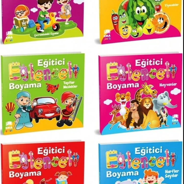 EMA EĞİTİCİ EĞLENCELİ BOYAMA HARF VE SAYILAR