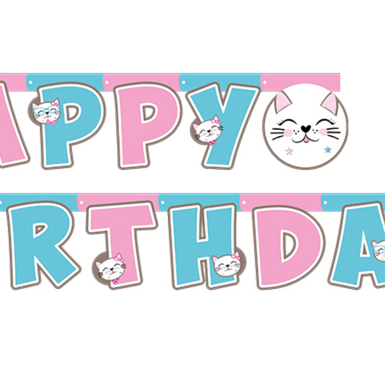 Banner Happy Bırthday Mıss Cat